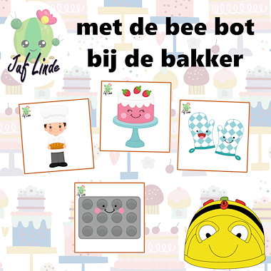 Lesmateriaal met de bee bot bij de bakker van auteur juf Linde