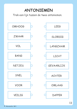Lesmateriaal Synoniemen & antoniemen van auteur Alexandra Wit slide 2