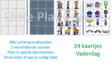 Lesmateriaal Memory - vaderdag van auteur Little Play Friends slide 2