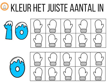 Lesmateriaal Winter tellen van auteur Juf kipje slide 4