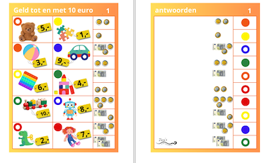 Lesmateriaal Piccolo geld rekenen t/m 12 van auteur Juf ilona slide 3