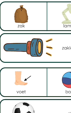 Lesmateriaal Samengestelde woorden oefenen (loopspel of zoekspel) van auteur Kleuterjuf Monique