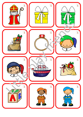 Lesmateriaal Memory sinterklaas van auteur Little Play Friends slide 4