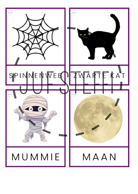 Lesmateriaal woordkaarten halloween/griezelen van auteur Juf Steffi slide 2