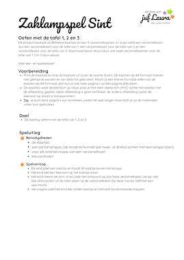 Lesmateriaal Zaklampspel Sinterklaas - tafel van 1 t/m 3 van auteur De klas van juf Laura slide 4