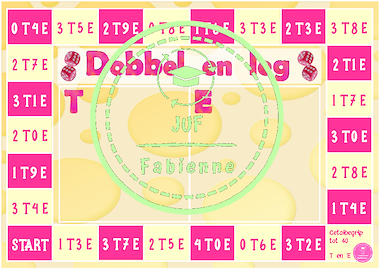 Lesmateriaal Getalbegrip tot 40 - Spelbord - Dobbel en leg van auteur Juf_Fabienne