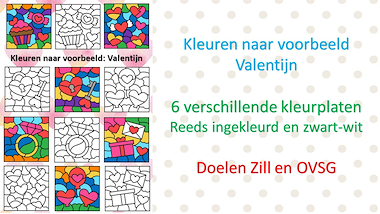 Lesmateriaal Valentijn: kleuren naar voorbeeld van auteur Little Play Friends slide 3