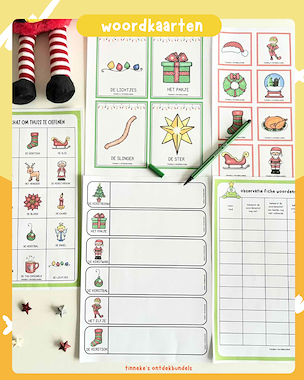 Lesmateriaal Kerst praat en zoekplaten + woordkaarten  van auteur Tinnekes ontdekbundels slide 3