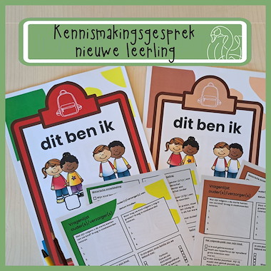 Lesmateriaal kennismakingsgesprek nieuwe leerling (kleuters) van auteur Zwaanzinnig onderwijs