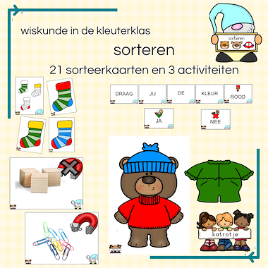 Lesmateriaal sorteren 21 sorteerkaarten en 3 activiteiten van auteur katrotje
