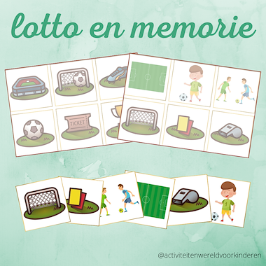 Lesmateriaal EK voetbal - Lotto/memorie van auteur Nanny Melissa slide 2