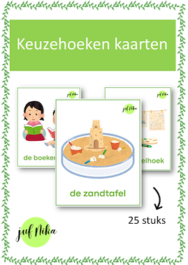 Lesmateriaal Keuzehoeken kaartenset van auteur Juf Nika