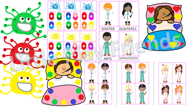 Lesmateriaal Mega peuterbundel - ziek zijn, de dokter van auteur Little Play Friends slide 2