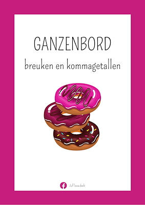 Lesmateriaal Ganzenbord breuken en kommagetallen van auteur Juf Tessa deelt