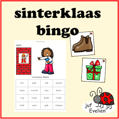 Lesmateriaal Sinterklaas bingo van auteur juf Evelien slide 1