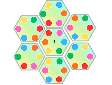 Lesmateriaal Hexagon spel in 4 verschillende thema's. (herbruikbaar) van auteur Kleuterjuf Monique slide 2