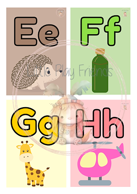 Lesmateriaal Alfabetkaarten van auteur Little Play Friends slide 3