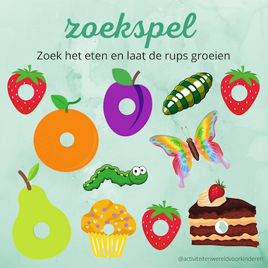 Lesmateriaal Rupsje nooitgenoeg - Laat de rups eten en groeien  van auteur Nanny Melissa