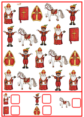 Lesmateriaal Ik zoek - I-spy: sint en piet van auteur Little Play Friends