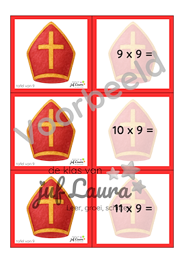 Lesmateriaal Sinterklaas - Zaklampspel - Tafel van 7 t/m 9 van auteur De klas van juf Laura slide 2