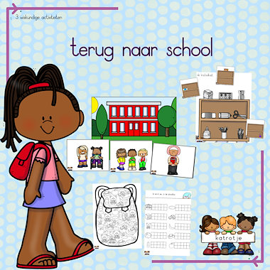 Lesmateriaal terug naar school mini van auteur katrotje slide 1