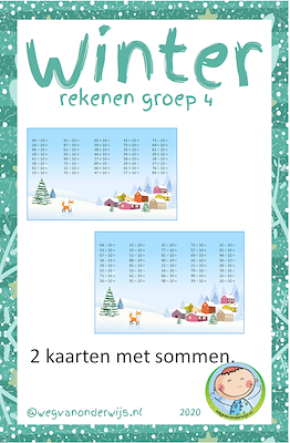 Lesmateriaal Winter rekenpakket groep 3/ eerste leerjaar van auteur wegvanonderwijs slide 4
