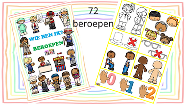 Lesmateriaal wie ben ik - beroepenspel van auteur Little Play Friends