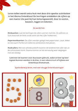 Lesmateriaal Cijfer kaarten met klei, pepernoten en schoorstenen van auteur Juf_C slide 2