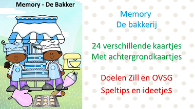 Lesmateriaal Memory - de bakkerij van auteur Little Play Friends