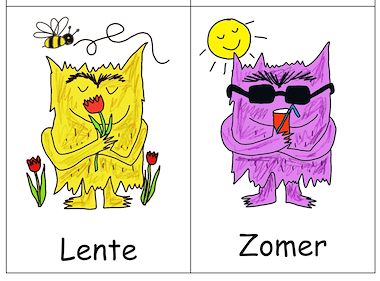 Lesmateriaal Dagritmekaarten kleurenmonster van auteur Juf Monique slide 3