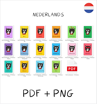 Lesmateriaal Emotiekaarten Mol De Kat (PDF + PNG) van auteur Willem Rosseel slide 2