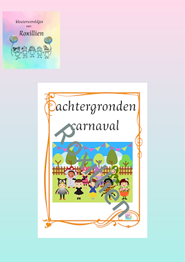 Lesmateriaal achtergronden speeltafel carnaval van auteur kleuterwereldjes van roxillien