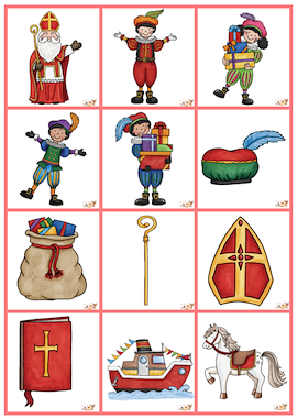 Lesmateriaal Memory - Sint en Piet van auteur Little Play Friends slide 1