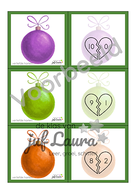 Lesmateriaal Kerst - Zaklampspel - Verliefde harten van auteur De klas van juf Laura slide 2