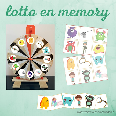 Lesmateriaal Maar eerst ving ik een monster - lotto/memory  van auteur Nanny Melissa