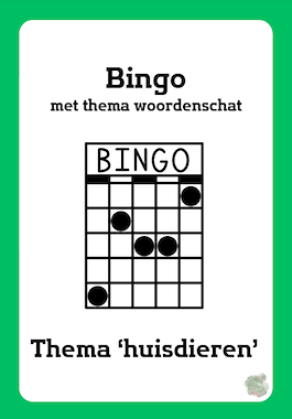 Lesmateriaal Bingo - huisdieren van auteur JufMyrthe slide 1