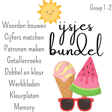 Lesmateriaal ijsjes bundel voor kleuters 75 bladzijden vol activiteiten  van auteur My Teacher Shares