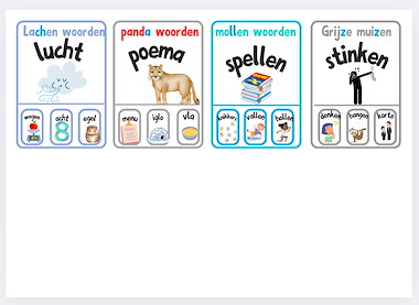 Lesmateriaal Spelling woordkaarten kwartet van auteur Juffie Sharon slide 3