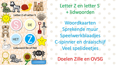 Lesmateriaal De letter Z of S van auteur Little Play Friends