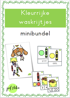 Lesmateriaal Minibundel "kleurrijke waskrijtjes" van auteur Juf Nika