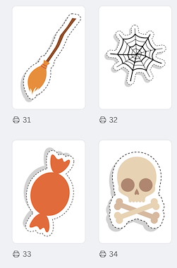 Lesmateriaal Halloween: stickers van auteur JufkeSarah slide 4