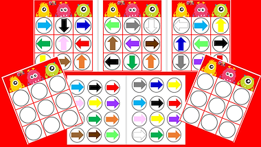 Lesmateriaal richtingen en kleurenspel van auteur Little Play Friends slide 4