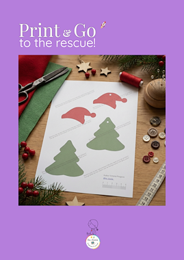 Lesmateriaal Gratis Print & Go kerstpatronen (PDF SVG) van auteur Victoria Pirogova slide 1