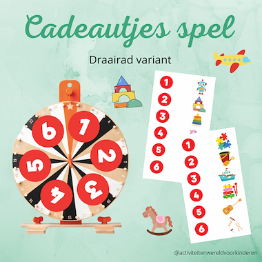 Lesmateriaal Sinterklaas - cadeautjes draairad spel van auteur Nanny Melissa