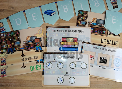 Lesmateriaal THEMABUNDEL: DE BIBLIOTHEEK van auteur Kleuter Kriebels slide 2