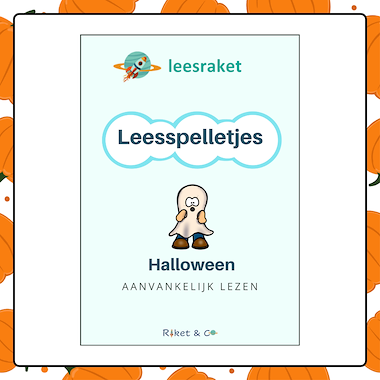 Lesmateriaal Leesspelletjes Halloween AVI start - AVI E3 van auteur Raket en Co