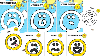 Lesmateriaal Thema Gevoelens: plasticine / kleikaarten van auteur Little Play Friends slide 2