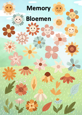Lesmateriaal Memory - bloemen van auteur Little Play Friends