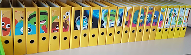Lesmateriaal Classdojo versiering mappen 4 delen  van auteur De monsterklas van Juf Liesl