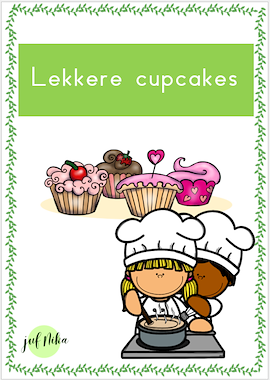 Lesmateriaal Cupcakes telspel van auteur Juf Nika